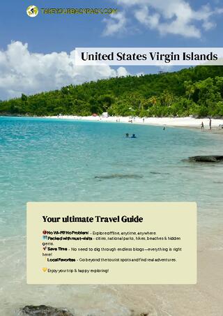example page 0 from our offline Travel Guide for United States Virgin Islands